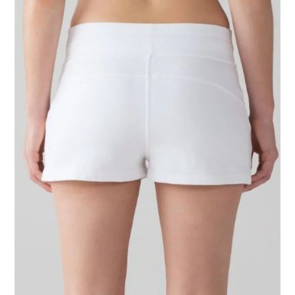 Lululemon Loop Back Short (2") White-sz 4 - Picture 5 of 8